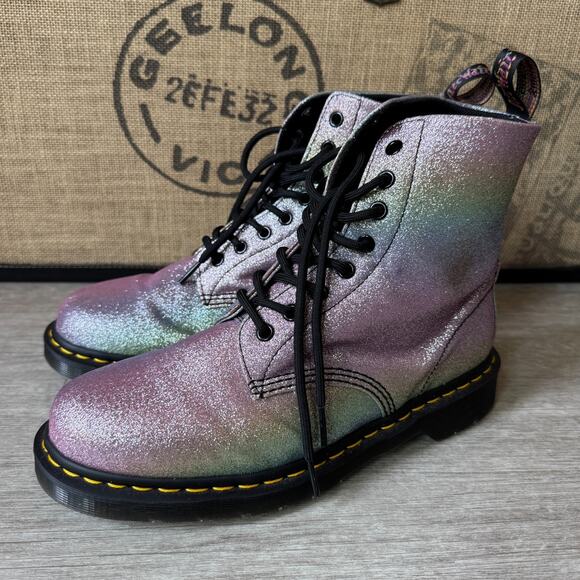 Dr. Martens Other - Dr DOC Martens 1460 Pascal Rainbow Glitter 8-Eye Men's 11 Women's 12 EU 43 Boot